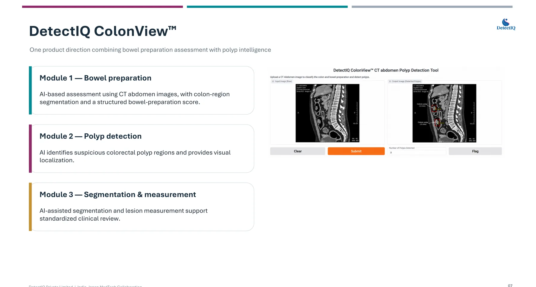 CT Polyp Detection Tool interface
